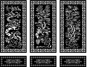 File cad cổng 4 cánh siêu hot cnc