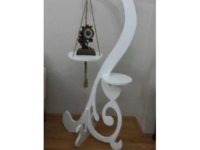 File cad kệ treo trang trí - File 2d Decorative Swirly Hanging Shelf