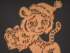 File cad vách hổ đẹp mắt