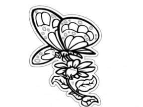 File cắt CNC bướm và hoa trang trí