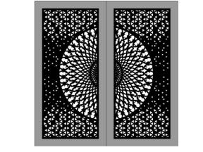 File cắt cnc cổng 2 cánh phong cách dxf