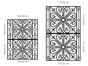 File cắt cnc giếng trời 2 kích thước xây dựng