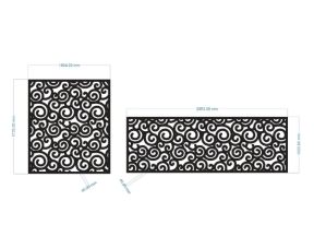 File cnc 2 kích thước lan can hoa văn soắn