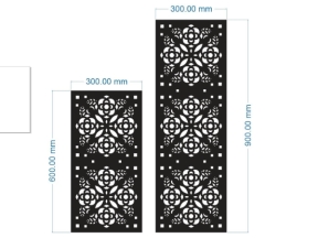 File cnc 2 kích thước vách hoa phong cách