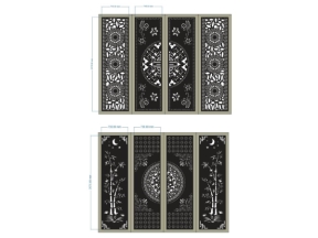 File cnc 2 thiết kế cổng 4 cánh siêu hot