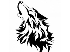 File CNC 2D Sói tru - File .dxf Howling-Wolf