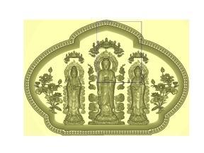 File CNC 3 vị Phật thiết kế 3D đẹp tỉ mỉ