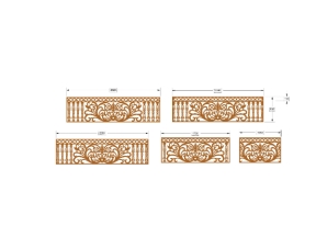 File cnc 5 kt lan can và cổng 4 cánh bông tuyết trống đồng