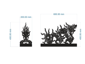 File cnc cắt rồng và ngọn lửa