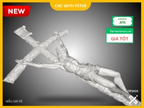 File CNC Chúa Chịu Nạn Thiết Kế Riêng STL 2026 – Tượng Công Giáo 3D Chi Tiết Cao