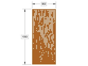 File cnc cổng 1 cánh mẫu họa tiết ô vuông đơn giản