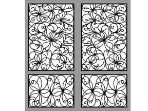 File cnc cổng 2 cánh  đặc biệt dxf