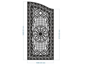 File cnc cổng 2 cánh mẫu họa tiết giữa trống đồng