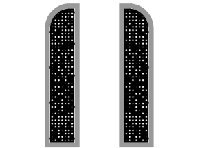 File cnc cổng 2 cánh mẫu họa tiết hình tròn đơn giản