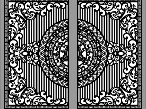 File cnc cổng 2 cánh mới sang trọng