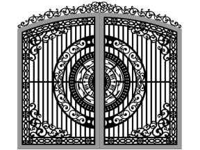 File cnc cổng 2 cánh trống phong cách