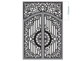 File cnc cổng 2 cánh và ô thoáng  đặc biệt
