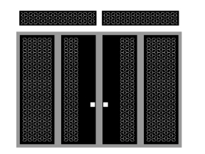 File cnc cổng 4 cánh bông tuyết có ô thoáng