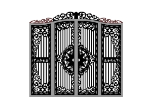 File cnc cổng 4 cánh có chóp