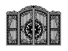 File cnc cổng 4 cánh có vòm