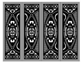 File cnc cổng 4 cánh độc đáo