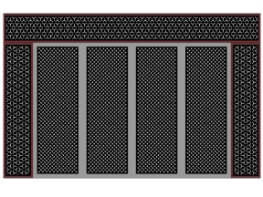 File cnc cổng 4 cánh đục lỗ bản vẽ đẹp nhất hiện nay