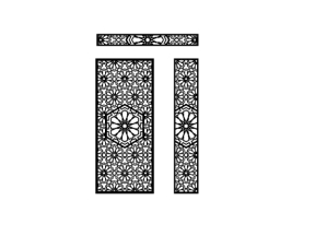 File cnc cổng 4 cánh hoa có ô thoáng