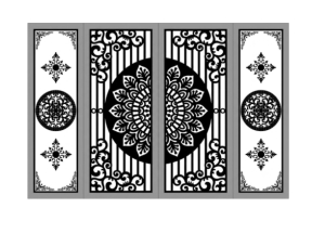 File cnc cổng 4 cánh hoa đẹp nhất