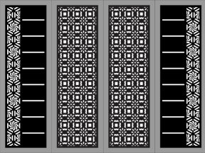 File cnc cổng 4 cánh hoa văn hiện đại