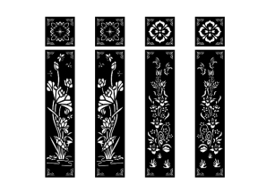 File cnc cổng 4 cánh hoa văn sen