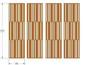 File cnc cổng 4 cánh mẫu đơn giản tháng 6