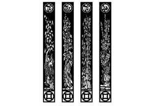 File cnc cổng 4 cánh tấn tài tấn lộc tứ quý