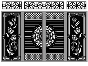 File cnc cổng 4 cánh trống đồng hoa sen đẹp mắt