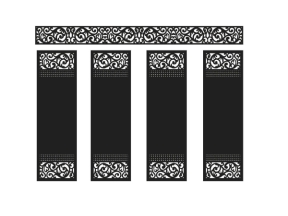File cnc cổng 4 cánh và ô thoáng .