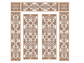 File cnc cổng 4 cánh và ô thoáng đẹp