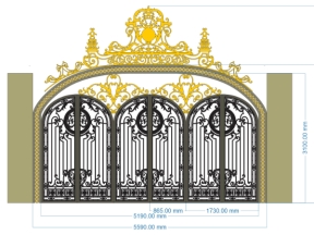 File cnc cổng 6 cánh cad đẹp nhất
