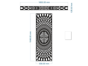 File cnc cổng cửa sắt 1 cánh và ô thoáng