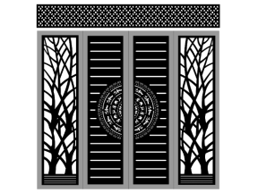 File cnc cổng trống đồng cây