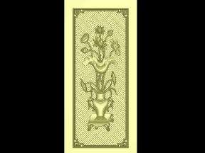 File cnc cửa hoa sen chữ vạn