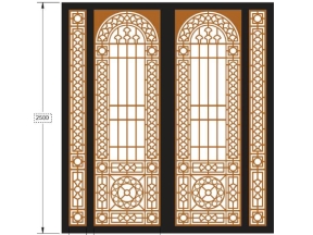 File cnc cửa sắt kiểu mới 4 cánh