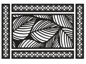 File cnc cửa sắt lùa lá cây