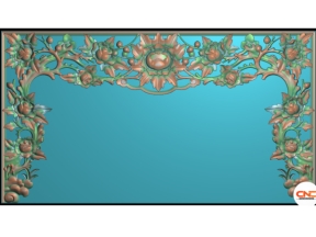 File cnc cửa võng hoa hồng