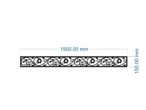 File cnc diềm hoa lá mẫu đẹp