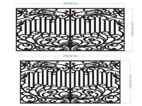 File cnc hàng rào mới 2 kích thước