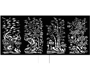 File cnc hàng rào tứ quý tứ quý dxf