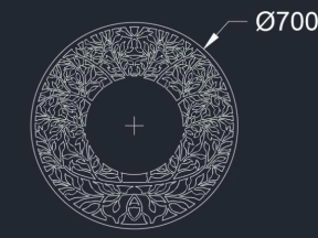 File cnc hình tròn mẫu họa tiết cây