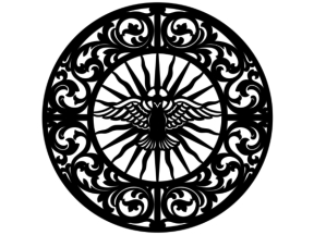 File cnc hình tròn mẫu họa tiết chim bồ câu