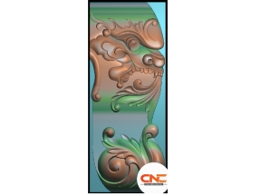 File cnc hổ phù kết hợp với lá tây