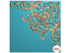 File cnc hoa góc lá tây đẹp