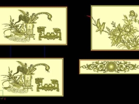 File cnc hoa lá sen chim dxf